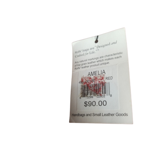 Rolfs Amelia Red Leather Shoulder bag Crossbody NWT - Picture 2 of 4